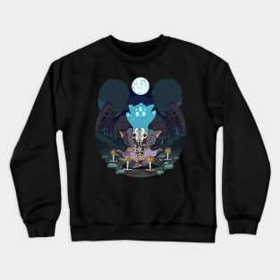 meditating to the moon Crewneck Sweatshirt